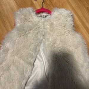 Faux Fur White Vest